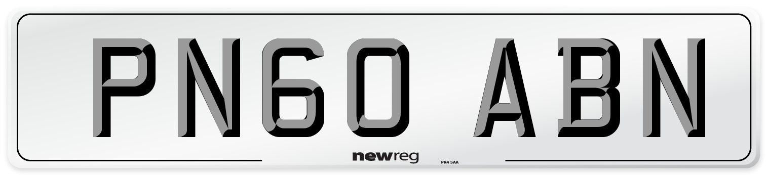 PN60 ABN Number Plate from New Reg
